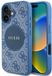 GUESS 4G Circle Classic Logo MagSafe Hoesje voor iPhone 16 - Blauw