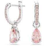 Swarovski 5723566 Oorhangers Vrouwen Staal Zilver/Roze Swarovski kristal