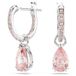 Swarovski 5723566 Oorhangers Vrouwen Staal Zilver/Roze Swarovski kristal