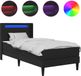 vidaXL Bedframe met matras 90 x 190 cm Zwart