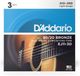 D'Addario EJ11-3D Bronze Westernsnaren (12-53) 3-Pack
