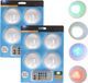 FX Light LED Nachtlampjes set van 8x - sans fil - multi couleurs - chambre d'enfant - incl. afstandsbediening