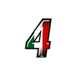 Aantal 4R Quattroerre.it 13234 Nummer Racing Flag 4