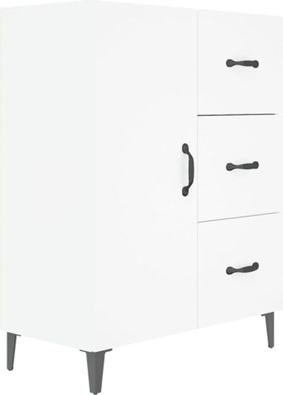 vidaXL Dressoir Wit 69,5x34x90 cm Bewerkt Hout