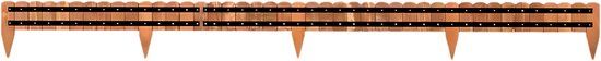 Happiq Bordure de jardin en bois flexible - 203x60x1.4cm Marron
