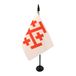 AZ FLAG Tafelvlag Orde van het Heilig Graf van Jeruzalem 21x14 cm