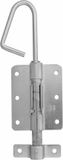 Amig Verticaal schuifslot/plaatgrendel - staal - 20 x 6.2cm - verzinkt - zilver - schutting - poort