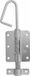 Amig Verticaal schuifslot/plaatgrendel - staal - 20 x 6.2cm - verzinkt - zilver - schutting - poort