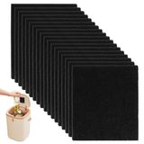 Merkloos Koolfilter Kattenbak en compostbak Vervangfilter Zwart 20 stuks