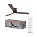 OSRAM LED-plafondventilator Caju, Zwart|Hout decor, 1320 mm