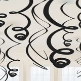 Amscan by Riethmuller - Riethmüller - 12 Swirls zwart 55 cm