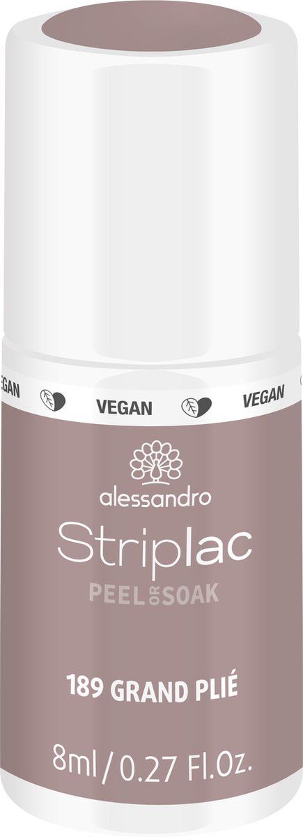 Alessandro Striplac Peel Or Soak 189 Grand Plié - 8 ml - Taupe