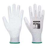 Portwest VA199G7RM Vending Antistatic PU Palm Glove, Regular, Size: Medium, Grey