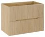 COMAD Badkamerset 80 cm met wastafelblad en hoge kast met 2 lades