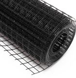 Wiltec Fil de grillage noir à mailles carrées 12 x 12 mm - 5 m x 50 cm