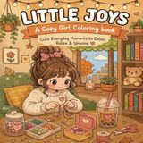 Little Joys: A Cozy Girl Coloring Book: Cute Everyday Moments to Color, Relax & Unwind