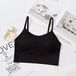 SXCDD Essentials Cotton Bra for Slim Girls, Fashionable Comfortable Bra, Simple Solid Color Bra - Black