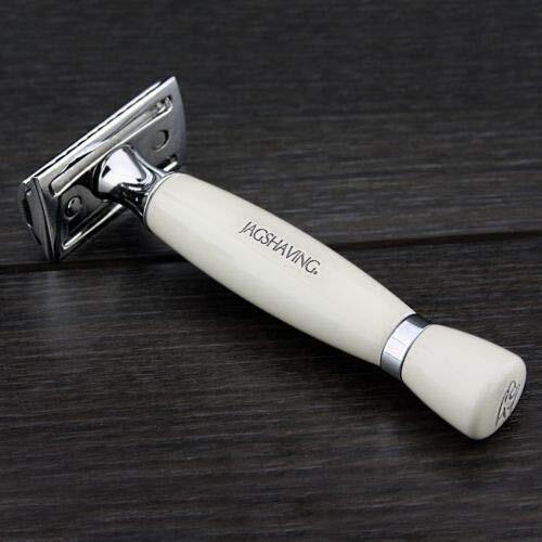 Jag Shaving Double Edge Safety Shaving Razor - voor een traditionele scheerbeurt || Nieuw ontwerp Onbreekbare harsgreep - Moderne klassiekers voor elke man