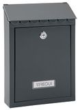 ARREGUI Civic E5725-C brievenbus voor buiten, staal, maat S (DIN A5 post), kleine brievenbus, individuele wandmontage, eenvoudig te installeren, antraciet