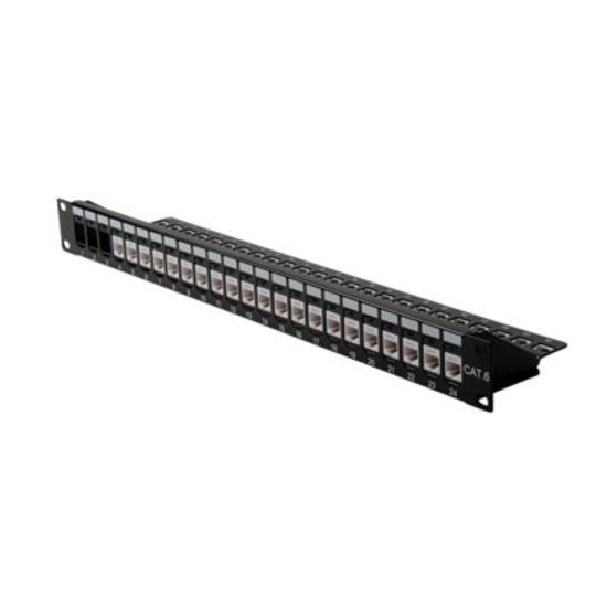 ROLINE Cat.6 19 -Keystone Patch Panel black patch paneel ...