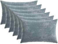 vidaXL - Kussensloop - 6 stuks - HEERLEN - Lichtblauw - 30 x 50 cm - Katoensatijn