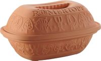 Römertopf braadpan, klassieke keramische stoompan van natuurlijke klei, voor maximaal 2 personen, 1,5 liter