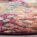 Safavieh Monaco Collection Boho tapijt voor woonkamer, eetkamer, slaapkamer, korte pool, roze en multi, 122 x 122 cm