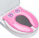 Merkloos / Sans marque PromoHome® Draagbare, inklapbare kindertoiletbril met opbergtas, roze, 35x29x5 cm