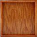 Merkloos Tablett 60x60: Handgemaakt, vierkant houten dienblad voor koffie, thee en snacks - 22x22 cm.