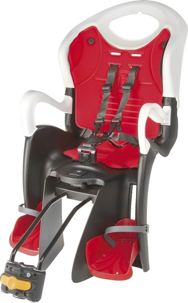 Bellelli fietszitje achter Tiger Relax framebevestiging wit/rood