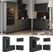 Vicco Hoekkeuken R-Line, Antraciet landelijk/Antraciet, 230 x 120 cm antraciet werkblad