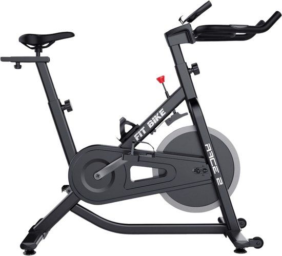 FitBike Race 2 Indoor Cycle - Spinningfiets - V-belt - 13 kg vliegwiel - Zwart