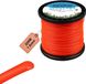 Merkloos Trimmerdraad 16 mm/200 m ronde reserve trimmer nylon draad voor grasmaaier bosmaaier - wiet gras tuin - oranje-rood