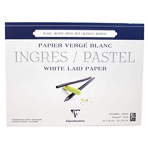 Clairefontaine Ingres Tekenblok - 30 x 40 cm - 25 vel - Wit