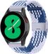 By Qubix Qubix Braided bandje Blauw/wit voor Samsung Galaxy Watch 5 Pro 45mm