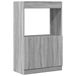 VidaXL Meuble haut 63x33x100 cm bois traité gris chêne sonoma