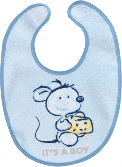 Interbaby slabbetje junior 20 x 30 cm katoen lichtblauw Lichtblauw