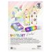 Ursus 7900099 knutselset, kleurrijke materiaalmix in mooie regenboogkleuren, met knutselpapier, vouwbladen, stansdelen en kleefpads, kleurrijk