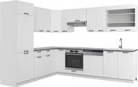 Vicco Hoekkeuken Fame-Line, Blanc Style Campagne/Blanc, 287 x 227 cm, WB Anthracite