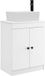 vidaXL Meuble de salle de bain avec lavabo blanc 54 x 35 x 83 cm Bois traité
