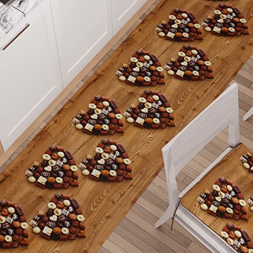 PETTI Artigiani Italiani Tapijt voor keuken 52x340 cm chocoladebruin