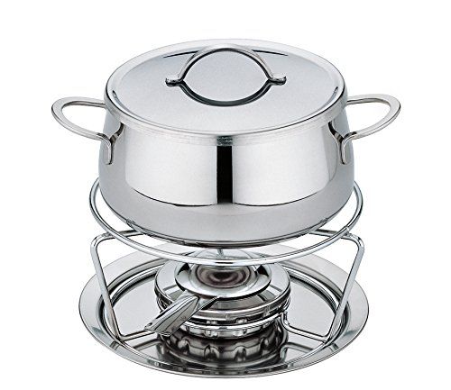 Spring 2621406018 Swiss Eco fondue-set - roestvrij staal - zilver - 27,2 x 28,8 x 30,4 cm
