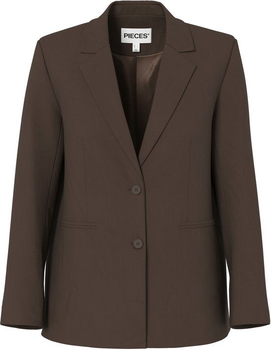 Pieces Blazer Pcbosella Ls Loose Blazer Noos Bc 17165761 Hot Fudge Dames Maat - S