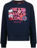 Vingino Noura Meisjes Sweater Donkerblauw Katoen Maat 152