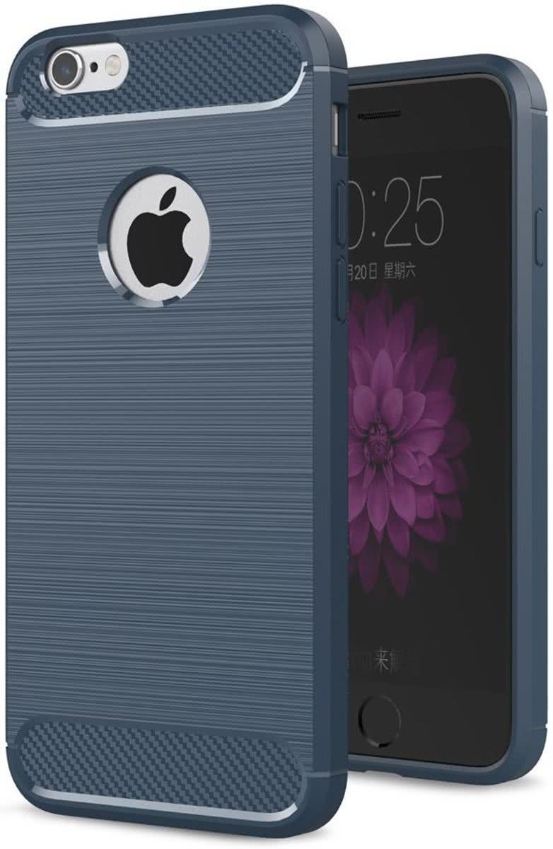 GSMpunt.nl Apple iPhone 6 S Geborsteld TPU Hoesje Blauw
