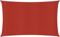 vidaXL Zonnezeil 160 g/m² 3x4 m HDPE Rood