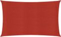 vidaXL Zonnezeil 160 g/m² 3x4 m HDPE Rood