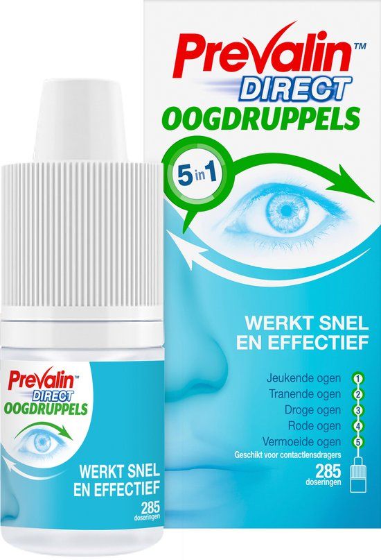 Prevalin Direct Oogdruppels - 10ml - 5-in-1 - Snelle verlichting