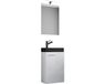 VCM set de meuble de salle de bain 3 pièces pour toilettes invités Slito SP-BL