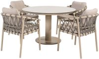 4 Seasons Outdoor Sarah Piacenza dining tuinset 120xH75 cm 5 delig keramiek latte Taste 4SO